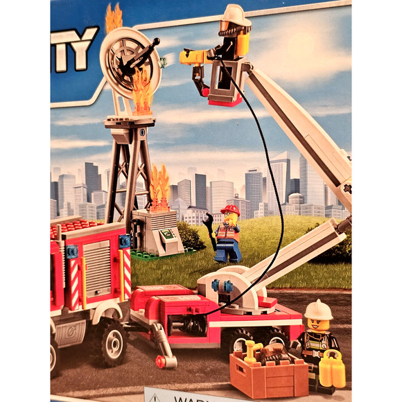 FIRE UTILITY TRUCK Lego City LEGO Set #60111 NEW Sealed RETIRED Unopened - Picture 3 of 15